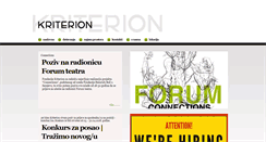 Desktop Screenshot of kriterion.ba